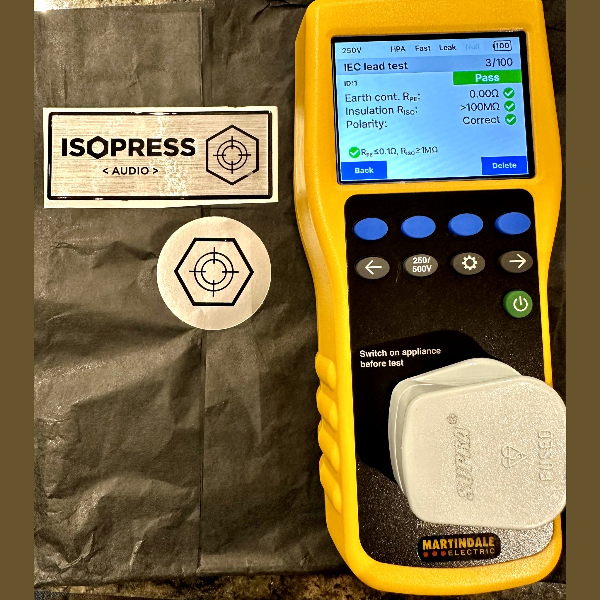 PAT test pass result — Foundation Power Standard
